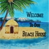 En Vogue B-175 Welcome to Our Beach House - Decorative Ceramic Art Tile - 8 in. x 8 in.