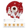 thumbnail image 6 of 15 Inch Round Placemats Set of 6, Red Christmas Non Slip Heat Insulation PP Table Mats, Snowman Gifts Xmas Tree Winter Snowflake Washable Place Mats for Kitchen Dining Party Table Decor, 6 of 7