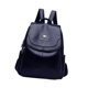 thumbnail image 3 of Mochila para mujer de piel sintética, ligera, moderna, con parte superior para portátil Azul, 3 of 9