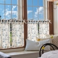 thumbnail image 2 of Cortinas Jinchan Floral de Lino para Cocina 66x61 cm Azul Beige 2 Paneles, 2 of 9