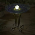 thumbnail image 4 of Bain d'Oiseaux en Verre avec Support, Orbe Solaire Paon, 4 of 4