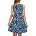 thumbnail image 5 of Floral Print Sleeveless Dress for Women Summer Casual A-Line Swing Dress with Pockets Tank Sundress Beach, 5 of 6