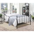 thumbnail image 4 of Accentrics Home Queen Chevron Minimalist  Black Gloss Metal Bed Mattress Frame, 4 of 6