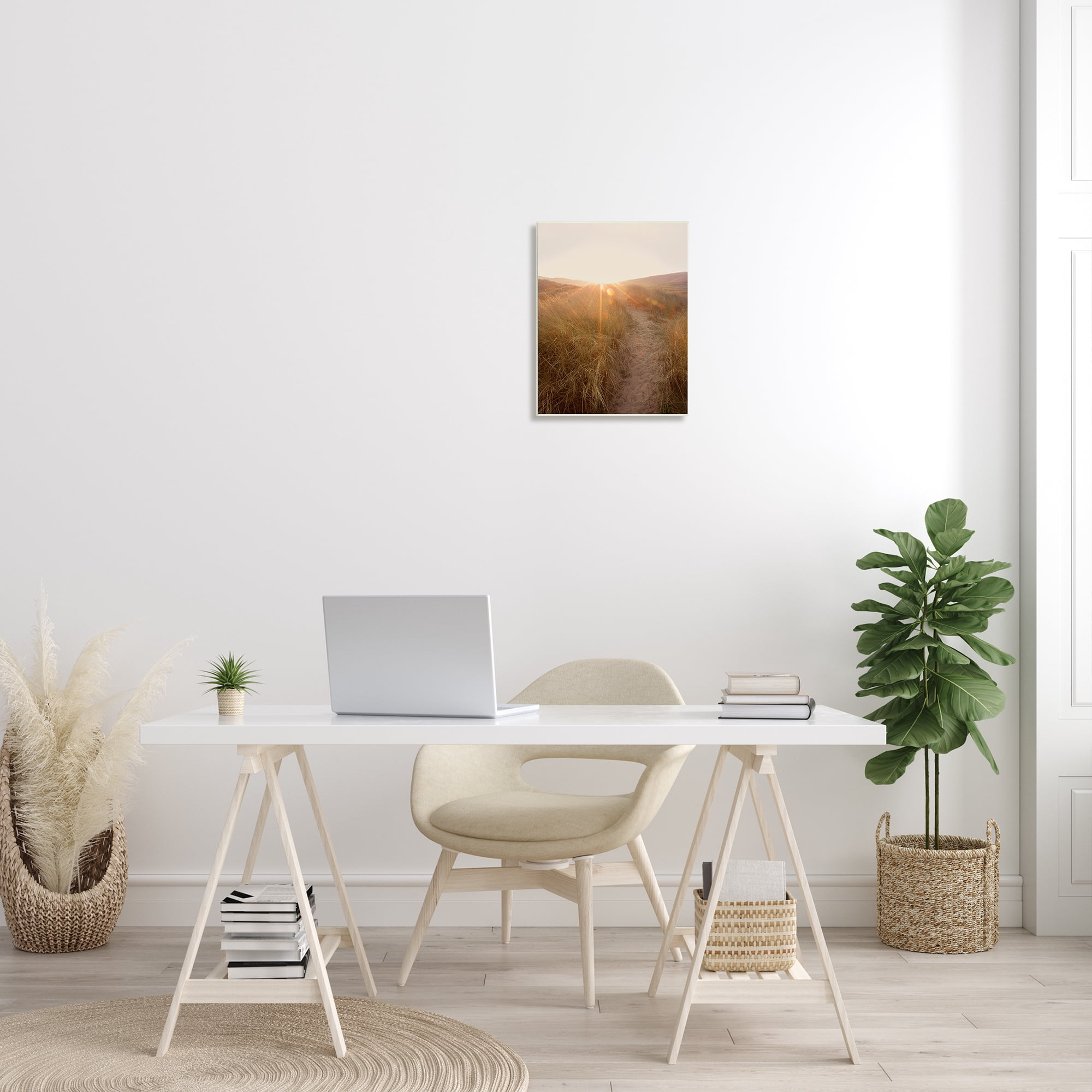 Stupell Indtries Sunrays Through Sun Bleached Sand Dunes Tall Grass,13 x 19,Design by Ian Winstanley