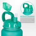thumbnail image 4 of Botella de agua Onof  BAP-2.2L 2.2 Litros Termo de agua Verde Rosa con Marcador de Tiempo, 4 of 8