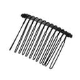 thumbnail image 4 of Unique Bargains 12 Pcs No Slip Hair Side Combs Accessories Metal 2" Black, 4 of 6