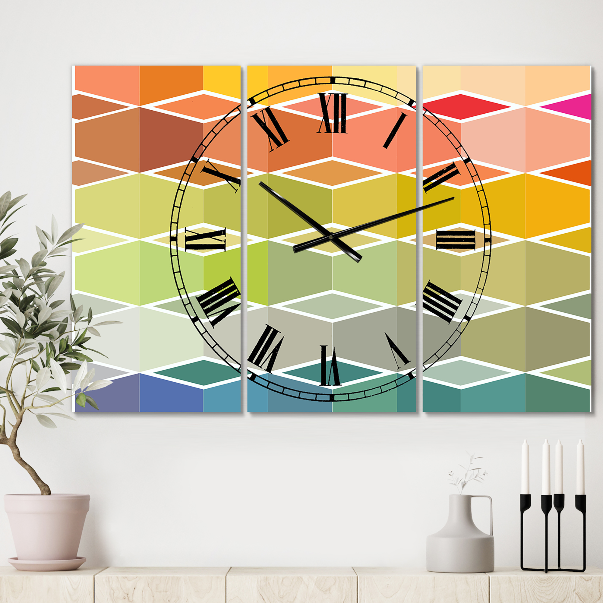 Designart 'Flanneur (Square)' Oversized Mid-Century Wall Clock