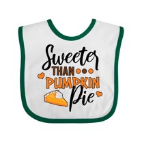 Inktastic Thanksgiving Sweeter Than Pumpkin Pie Boys or Girls Baby Bib