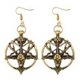 thumbnail image 1 of Unique Skull Sheep Head Earrings Charming Personalized Ears Accessories for Dating----Bronze--Product code 66938 Bronze, 1 of 4