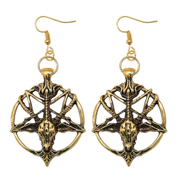 Unique Skull Sheep Head Earrings Charming Personalized Ears Accessories for Dating----Bronze--Product code 66938 Bronze
