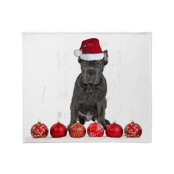 CafePress - Christmas Cane Corso Puppy Throw Blanket - Soft Fleece Throw Blanket, 50"x60" Stadium Blanket