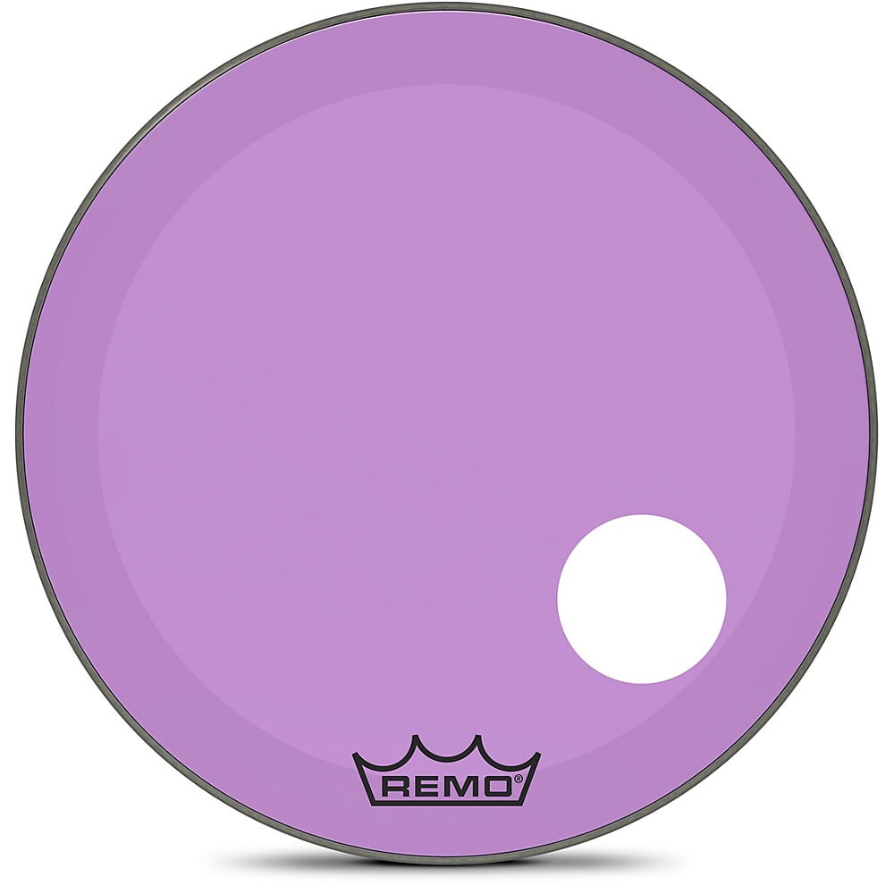 Remo Powerstroke P3 Colortone Purple Resonant Bass Drum Head with 5