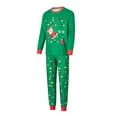 thumbnail image 3 of Elippeo Christmas Family Pajamas Matching Set Santa Claus Print Long Sleeve Tops and Pants Loungewear Soft Sleepwear, 3 of 10