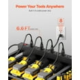 thumbnail image 2 of VEVOR 5-tier Tool Organizer Cart with Charging Station, 8 AC Outlet, Floor Stand Rolling Drill Holder and Tool Battery Storage Rack on Wheels, Garage Floor Rolling Storage Cart for Workshop, Garage, 2 of 9