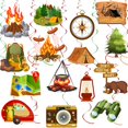 thumbnail image 1 of Espirales colgantes para fiestas, diseño de Happy Camper, 36 unidades, 1 of 7