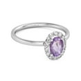 thumbnail image 2 of Mooneye 925 Sterling Silver 1.50 Ctw Amethyst Solitaire Floating Halo Women Valentines Day Gift Ring, 2 of 4