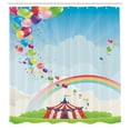 thumbnail image 2 of Ambesonne Colorful Shower Curtain, Circus Rainbow Clouds, 69"Wx70"L, Multicolor, 2 of 4
