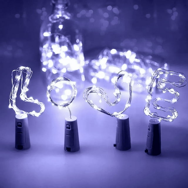 1pc 20 LED Wine Bottle Lights String - Mini Fairy Lights for Liquor Bottles, Crafts, Parties, Weddings, Halloween, Christmas - Battery Operated - Perfect Gift for Mom, Mother's Day, Women