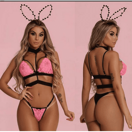 

One opening Ladies Lace Floral Lingerie Women Sexy Underwear Bra + Thong 2pcs Set