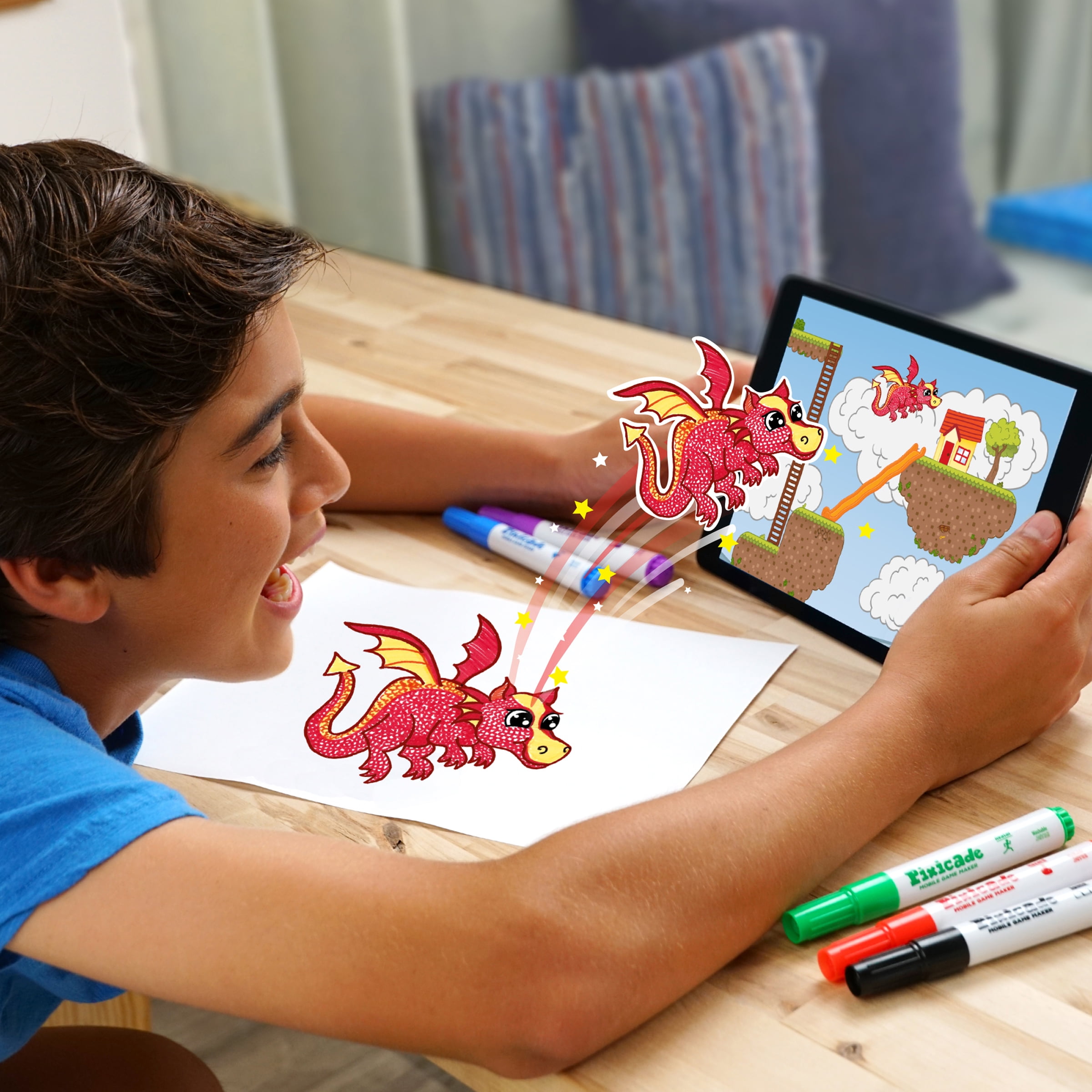 Pixicade Plus: Transform Creative Drawings to Animated Playable Kids Games  On Your Mobile Device or Tablet- Build Your Own Video Game- Award Winning