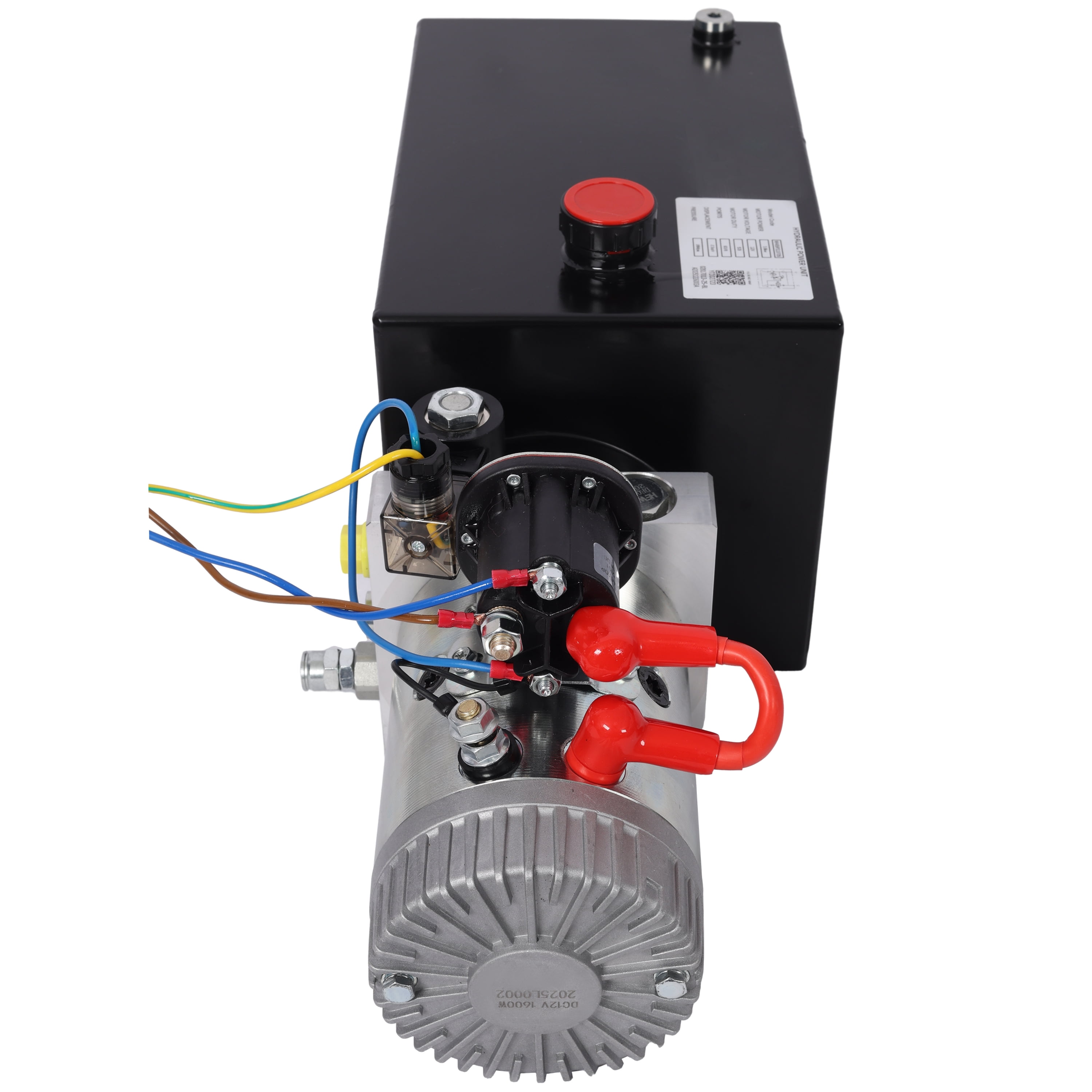 12V Hydraulic Pump, 3 HP, 2950 PSI, 8-Quart Reservoir, Heavy-Duty, Dump Trailer Use