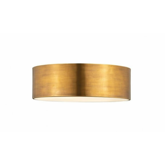 3 Light Flush Mount-Rubbed Brass  Finish-Rubbed Brass Shade Color Bailey Street Home 372-Bel-4529394