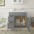 thumbnail image 4 of Vanity Art 36" W Birch Plywood Freestanding Single Base 2 Drawers Storage Cabinet with Soft Close Door, 4 of 8