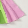 thumbnail image 7 of Baby Girls Dresses Fashion Cotton Patchwork Rainbow Princess Dress Casual Short Sleeve Sweet Cute Swing Outfits Yellow 5 Years, 7 of 7