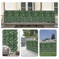 thumbnail image 7 of 4'x14' 1 PC Artificial Laurel Leaf Cover Faux Leaves Hedge Fence Screen Greenery Wall Decoration for Outdoor Balcony Backyard Garden Patio (Dark Green), 7 of 7