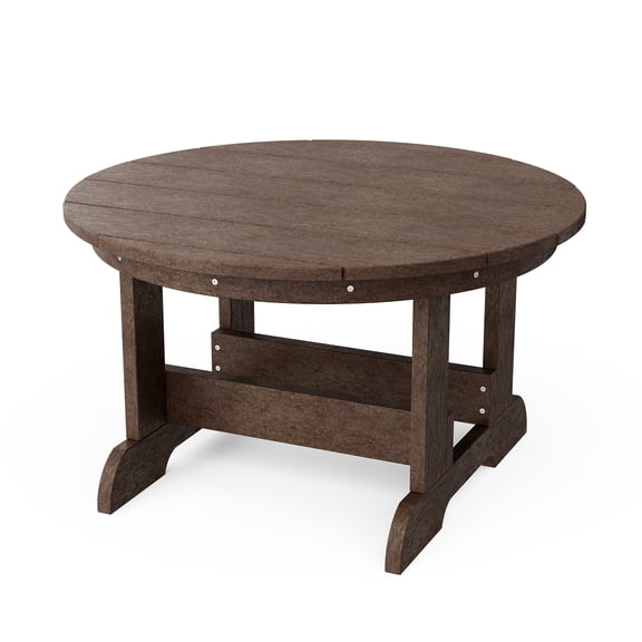 Wildridge Heritage Conversation Table, Tudor Brown - Outdoor Weather Resistant Recycled Plastic Furniture for Patio