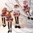 thumbnail image 4 of Árbol de Navidad Adornos colgantes Muñeca A cuadros Colgando Pierna Colgante Anciano Wmkox8yii gf11806, 4 of 9