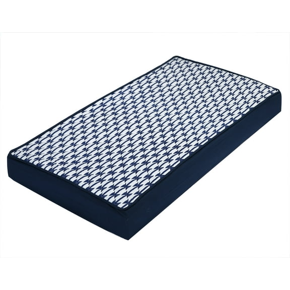 Bacati - Aztec Emma Coral/Mint/Navy Girls Quilted Changing Pad Cover
