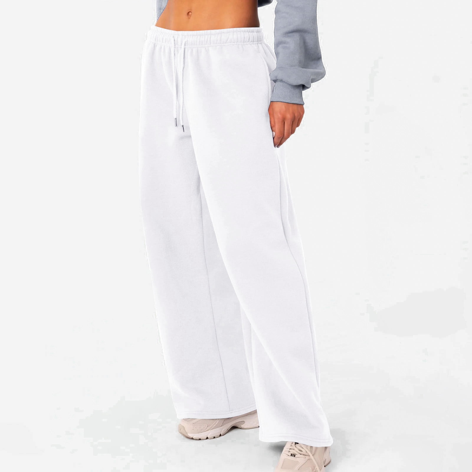 パンツ OFF-WHITE ROUND JERSEY WIDE-LEG JOGGERS YDKZYMD Womens Jogger Sweatpants Petite Wide Leg