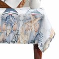 thumbnail image 4 of Blue Coastal Gnomes Table Cloth Waterproof Tablecloths, Ocean Eucalyptus Coral Starfish Tablecloth Dining Table Cover for Kitchen Party Tabletop Outdoor, Rectangle Tablecloth 60x84 Inch, 4 of 9