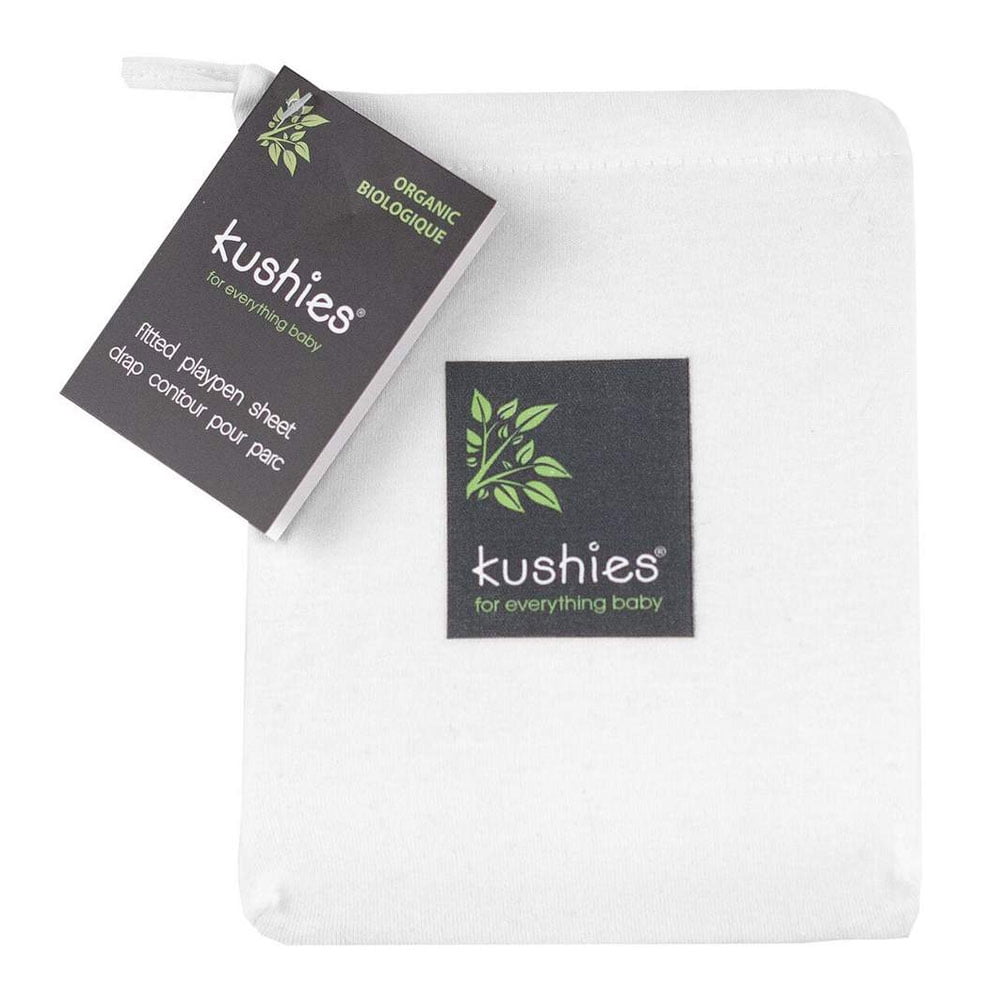 Kushies Organic Jersey Fitted Crib Sheet White Walmart Canada