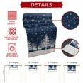 thumbnail image 6 of Christmas White Reindeer Tree Table Runner 13x108in Non-Slip Cotton Linen Table Runners, Winter Snowflakes Dark Blue Dresser Scarves TableRunner for Dinner Kitchen Dining Wedding Party, 6 of 9