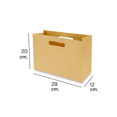 thumbnail image 3 of Bolsa de papel kraft (360 piezas) Caltom Boutique chica troquelada, 3 of 4
