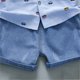 thumbnail image 4 of Odeerbi 6M-5Y Niños Trajes de Verano Algodón Manga Corta Camisa Jeans Pantalones Cortos Conjunto Coche Impreso Camisa Denim Pantalones Cortos Dos Piezas, 4 of 9