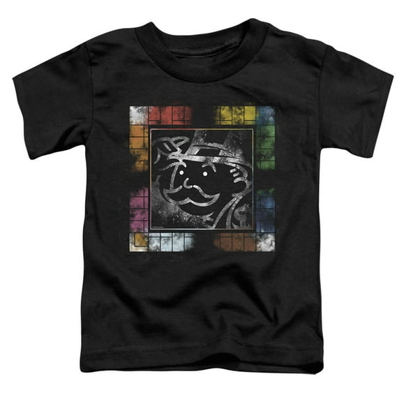 Monopoly Dusty Game Board No Logo S/S Toddler T-Shirt Black