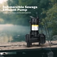 thumbnail image 2 of Bomba de aguas residuales VIVOHOME 1 HP sumergible de hierro fundido 5220 LPH, 2 of 7