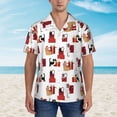 thumbnail image 6 of Picia Cute Cat And Christmas Gift Gentle Cotton Regular Fit Short Sleeve Casual Hawaiian Shirt for Men-Small, 6 of 9