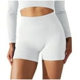 thumbnail image 1 of Yuyuzo Workout Shorts for Women Belly Control Ribbed Knit Seamless Active High Waisted Yoga Shorts, 1 of 6