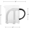 thumbnail image 2 of OVENTE French Press Coffee Maker, 20oz Heat Resistant Borosilicate Glass, BPA-Free Brewing Pot with 4-Level Filter System and Stainless Steel Plunger for Cold Brew Coffee, Tea and More, Clear FGC20T, 2 of 10