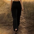 thumbnail image 5 of Endives Womens Jean Flare Pants Western Brown Fringe Flared Jeans Elastic Waist Trendy Stretchy Tassel Denim Pants Flare Pants Black, 5 of 5