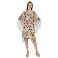 thumbnail image 5 of Moomaya WoMen's Short Hoodie Kaftan Loose Tunic Kimono Sleeve Mini Beach Cover Up Dress, 5 of 7