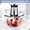 thumbnail image 2 of Procesador de alimentos BUMET 850 W, 3,8 L, bowl de vidrio, temporizador LED, 2 of 6