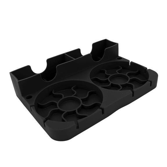 YAHHU Silicone Water Bottle & Baby Bottle Drying Rack with Non‑Slip Base, Drainage Channel, Versatile for Cups & Straws – Black