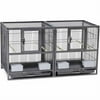 Prevue Pet Products Hampton Deluxe Divided Breeder Cage, Black Hammertone