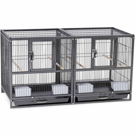 UPC: 0048081000755 | Prevue Pet Products Hampton Deluxe Divided Breeder Bird Cage F075