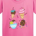 thumbnail image 4 of Inktastic Ice Cream with Patterns Youth T-Shirt, 4 of 5